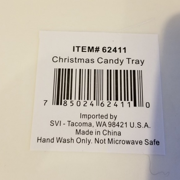 Christmas Candy Tray Set of 2 Ceramic New - Picture 4 of 5